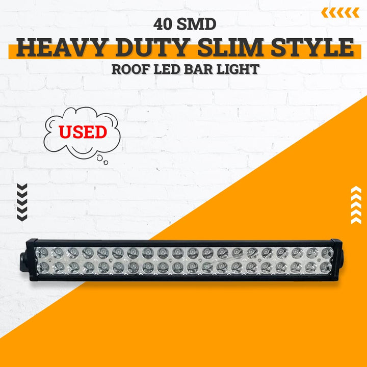 Used 40 SMD Heavy Duty Slim Style Roof LED Bar Light