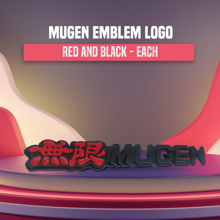 Mugen Emblem Logo - Red and Black - Each