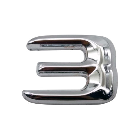 3 Number Logo For Mercedes Chrome - Each