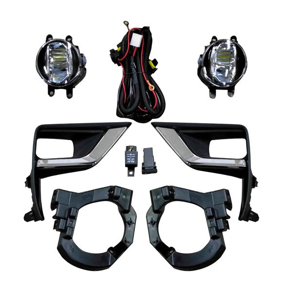 Toyota Prado OEM Front Bumper Fog Lamps With Wiring and License Plate - Model 2009-2022