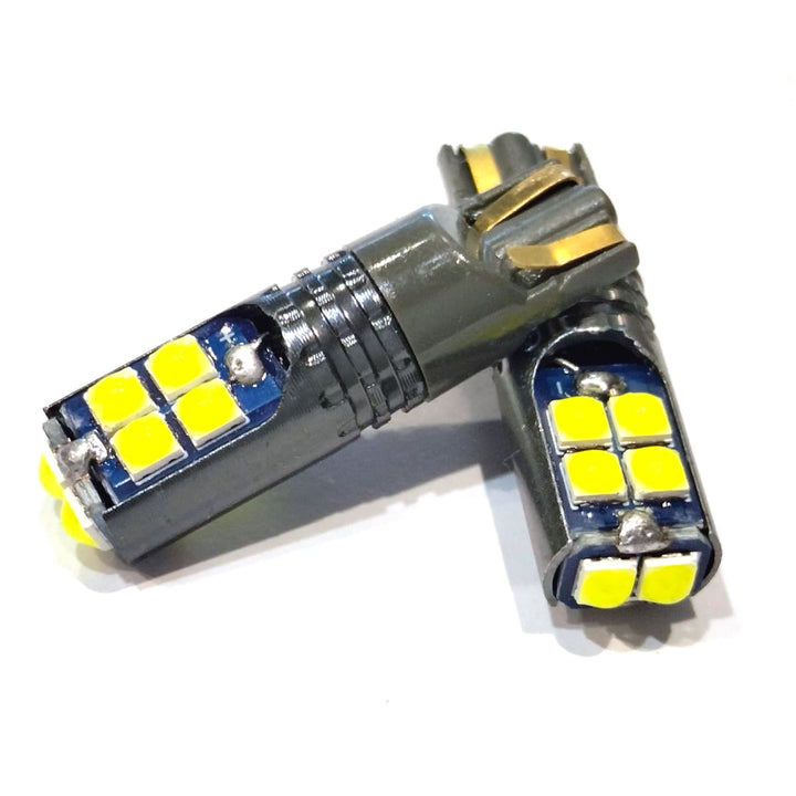 10 SMD LED Slim Parking Light T-10 (3030) Pair - White