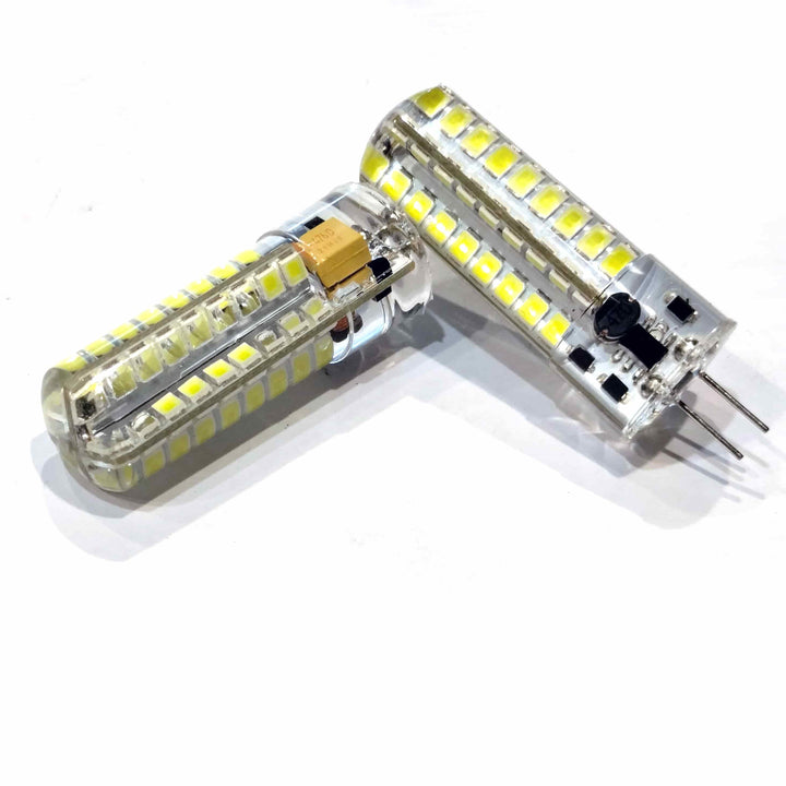 COB LED G4 Silicon Bulb 72 SMD Light White - Pair