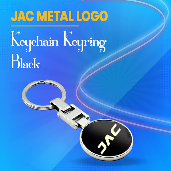 JAC Metal Logo Keychain Keyring - Black