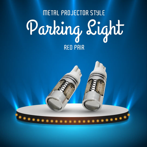 Metal Projector Style Parking Light Red Pair