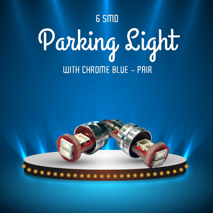 6 SMD Parking Light with Chrome Blue - Pair