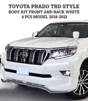 Toyota Prado TRD Style Body Kit Front And Back White 4 PCS 2018 - 2022