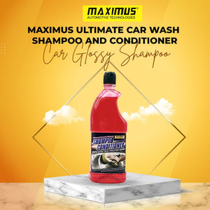 Maximus Ultimate Car Wash Shampoo and Conditioner - 1L - Car Glossy Shampoo Cleaning Agent