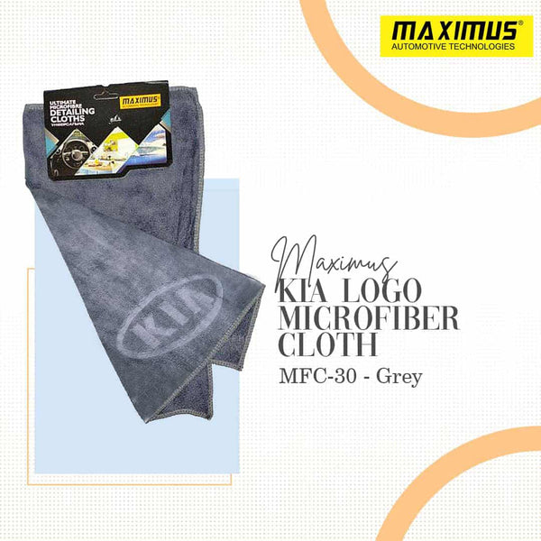 Maximus KIA Logo Microfiber Cloth MFC-30 - Grey 40*40 CM