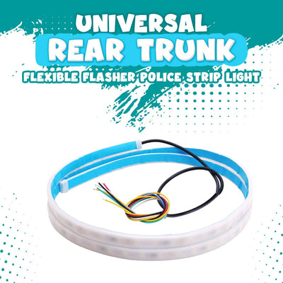 Universal Rear Trunk Flexible Flasher Police Strip Light