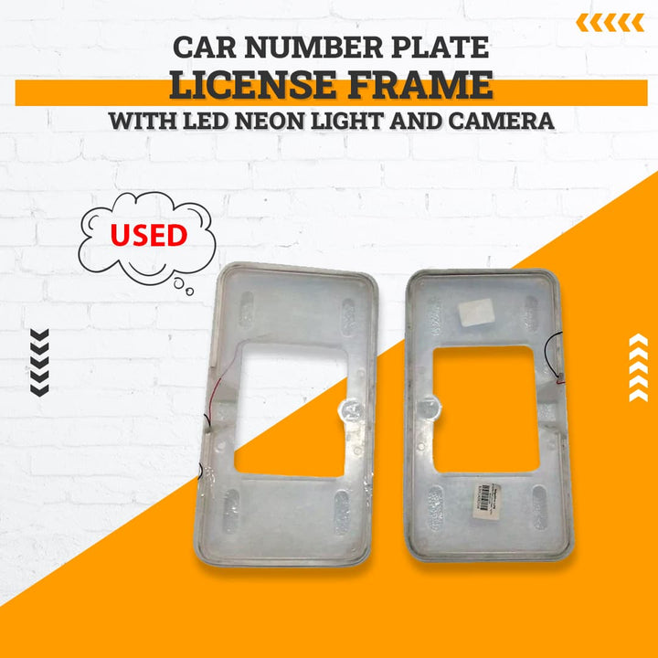 Used Car Number Plate License Frame with LED Neon Light