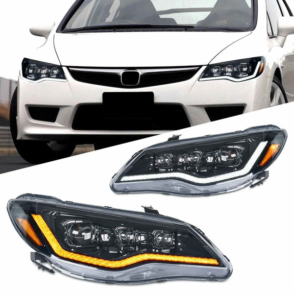 Honda Civic Reborn Audi Style LED Head Lamp