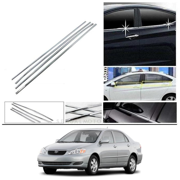 Toyota Corolla Window Chrome Weather Strip 2004-2008
