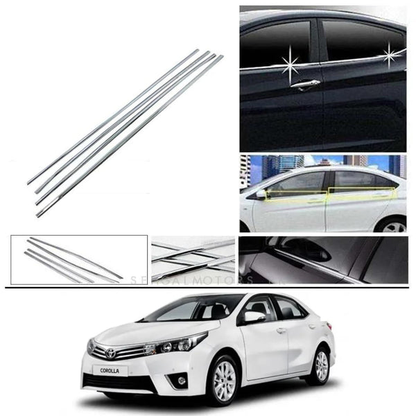 Toyota Corolla Window Chrome Weather Strip
