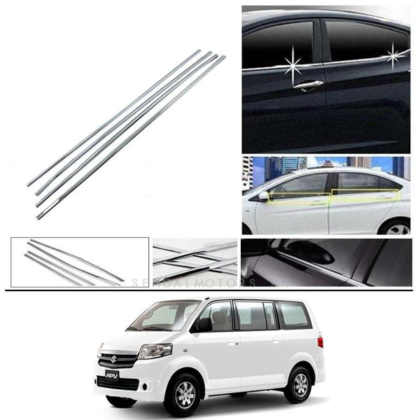 Suzuki APV Window Chrome Weather Strips 4 Pcs Model 2005-2019