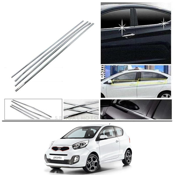 KIA Picanto Window Chrome Weather Strips 4 Pcs