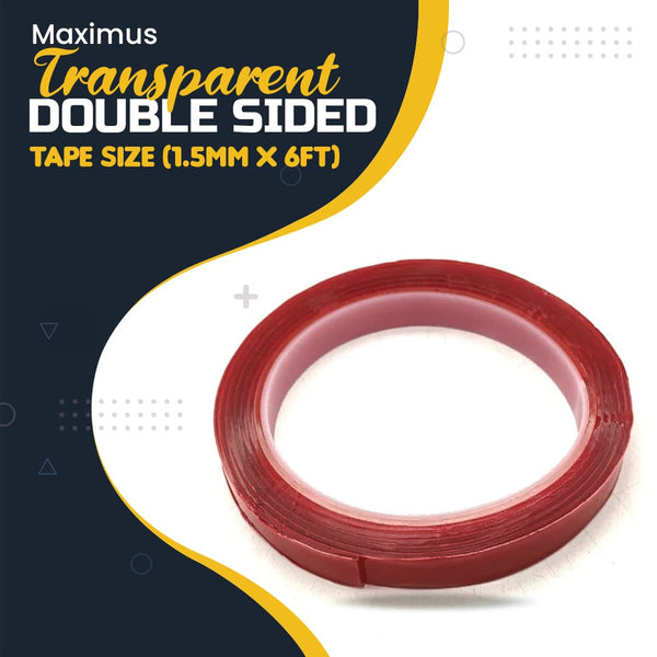 Maximus Transparent Double Sided Tape Size (1.5mm x 6ft)