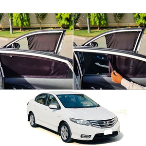 Honda City Custom Fit Retractable Curtains 2008 - 2021 - - Sun Shades - Parda