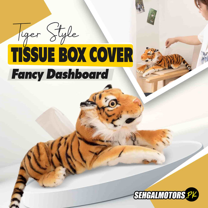 Tiger Style Fancy Dashboard Tissue Box Cover