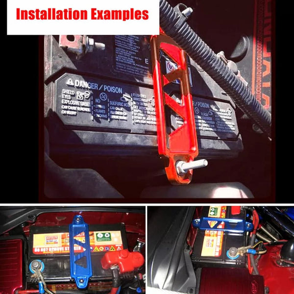 Universal Maintenance Free and Dry Battery Clamp (Red)