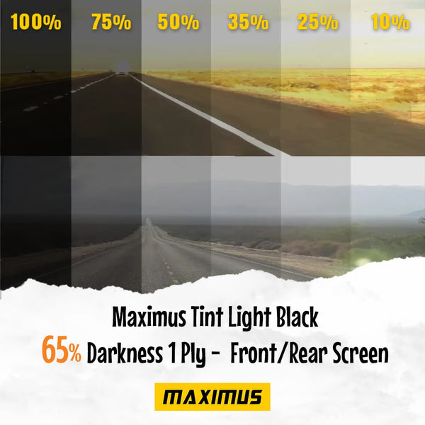 Buy Maximus Tint Light Black 65% Darkness 1 Ply - Front/Rear Screen