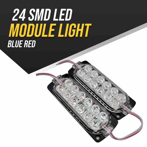 24 SMD LED Module Light Blue Red