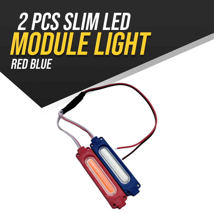 2 Pcs Slim LED Module Light Red Blue