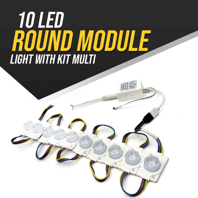 10 LED Round Module Light With Kit Multi