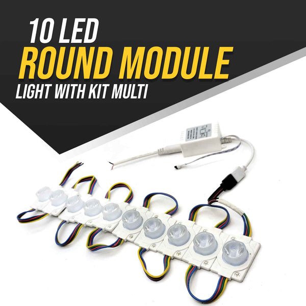 10 LED Round Module Light With Kit Multi