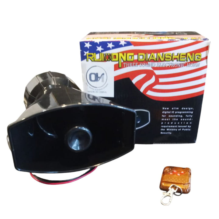 Police Siren Horn with Remote - 4 Tone PA Speaker System