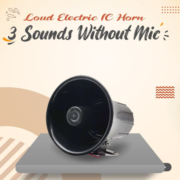 Loud Electric IC Horn 3 Sounds Without Mic