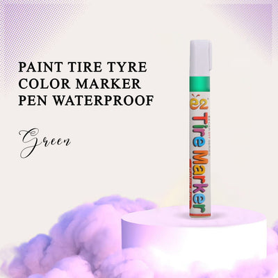 Paint Tire Tyre Color Marker Pen Waterproof - Green