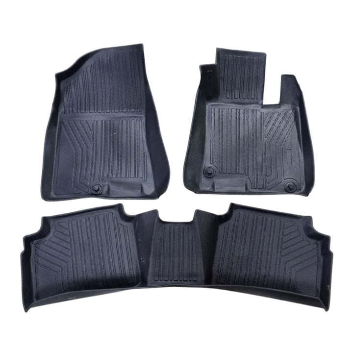 Hyundai Sonata TPE Floor Mat Black 3 Pcs - 2020-2024