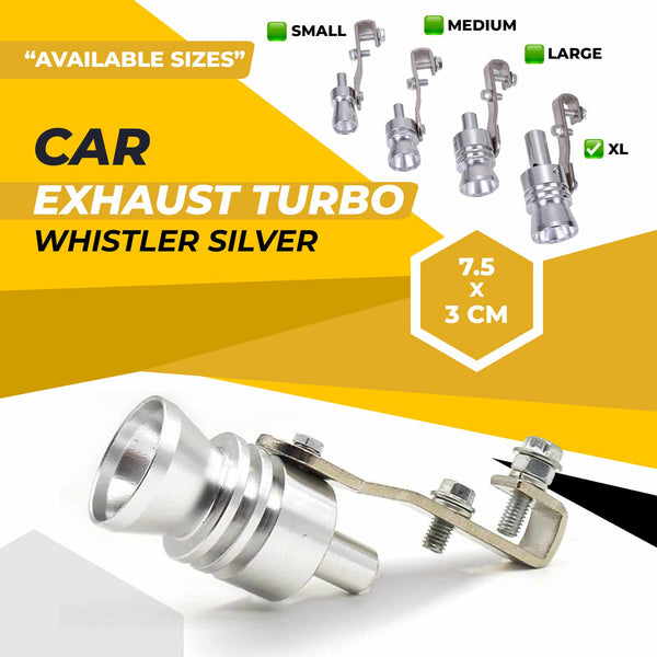 Car Exhaust Turbo Whistler Silver