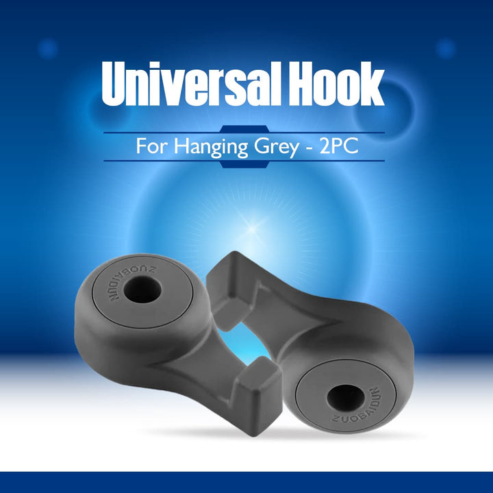 Universal Hook For Hanging Grey - 2 Pcs