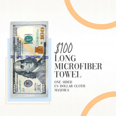 $100 Long Microfiber Towel One Sided | US Dollar Cloth Maximus