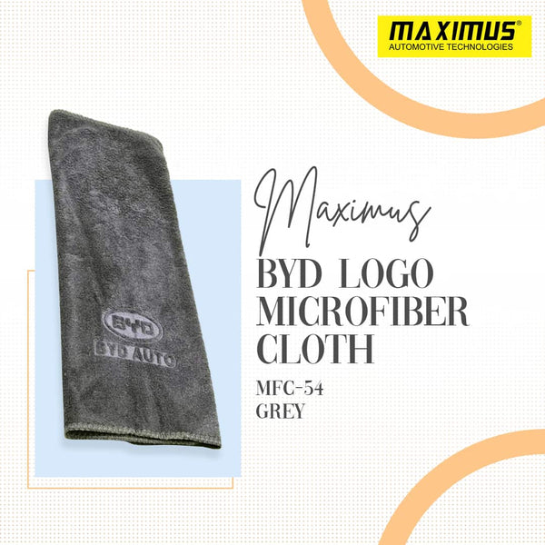 Maximus BYD Logo Microfiber Cloth MFC-54 - Grey - 40*40 CM