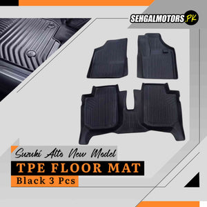 Suzuki Alto VX/VXR TPE Floor Mats Black 3 Pcs 2018 - 2026