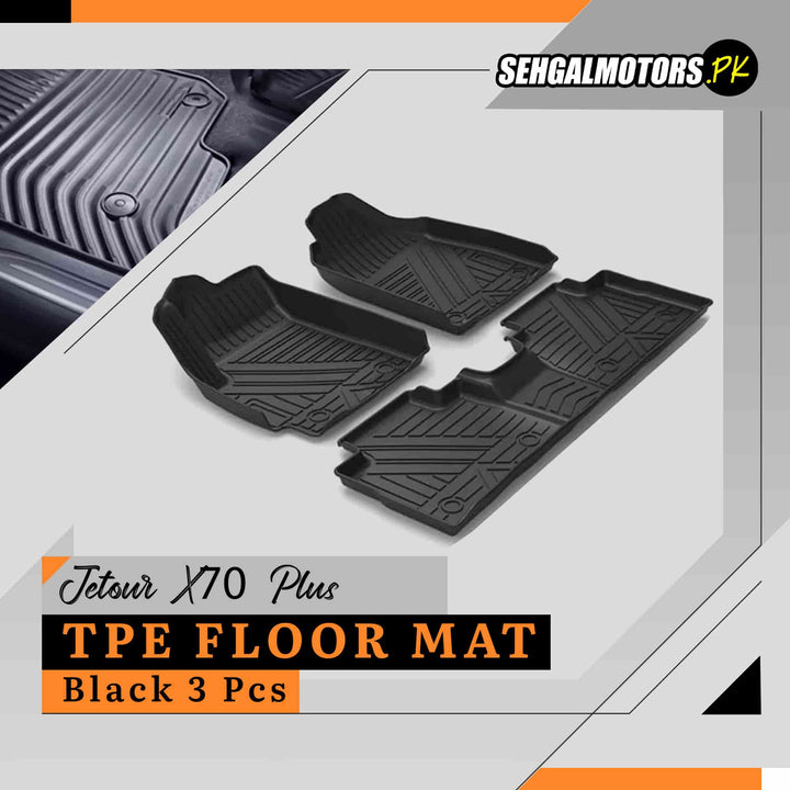 Jetour X70 Plus TPE Floor Mat Black 3 Pcs - Model 2025