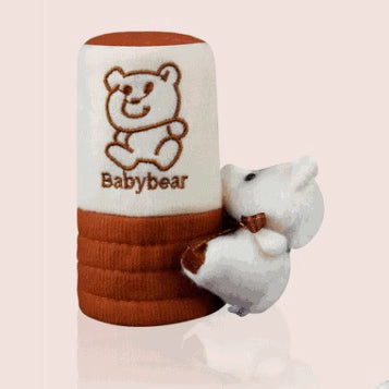 Bear Stuff Toy Handbrake Cover Beige