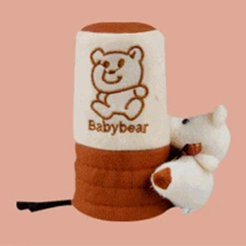 Bear Stuff Toy Handbrake Cover Beige