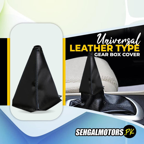 Universal Leather Type Gear Box Cover With Random Stitch