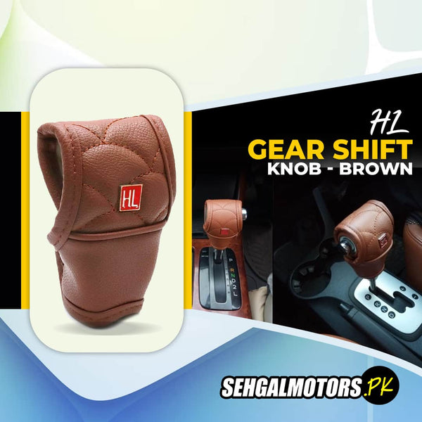 HL Gear Shift Knob For Auto Cover Brown