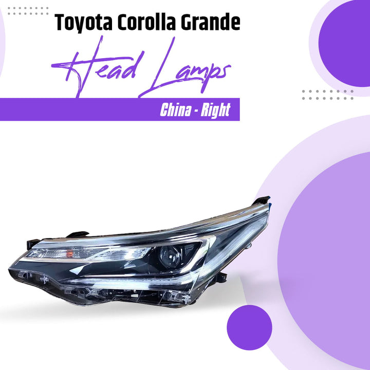 Toyota Corolla Grande Headlamps Right 2017-2022