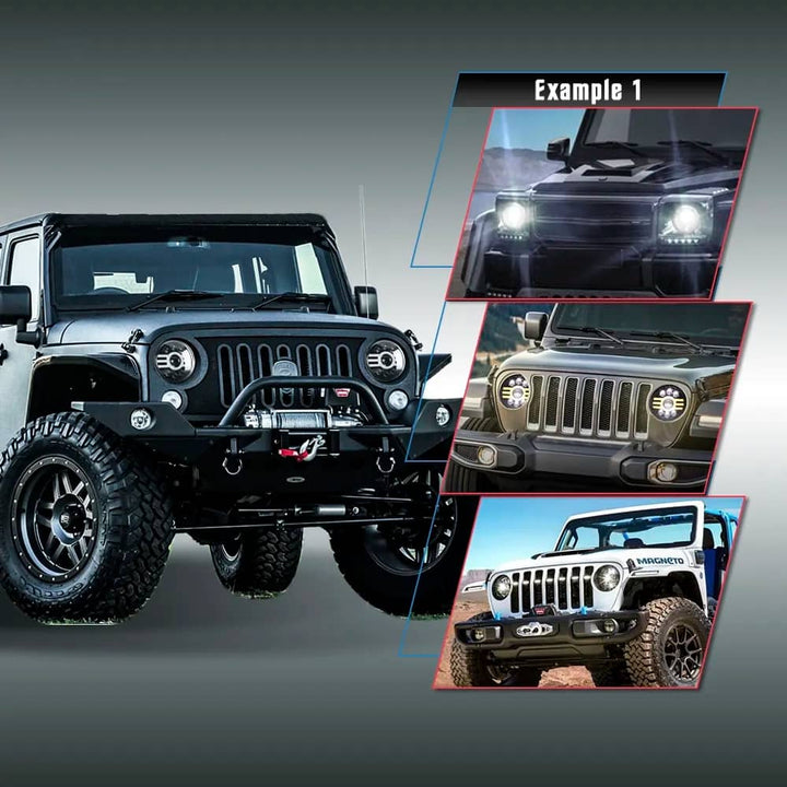 Jeep Light Headlight Head Lamp Version 2 - Each