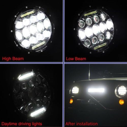 Jeep Smoke Headlights / Head Lamps with Builtin Projectors - Each