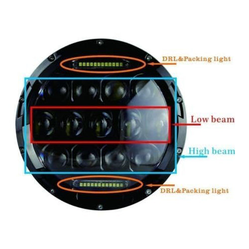 Jeep Smoke Headlights / Head Lamps with Builtin Projectors - Each