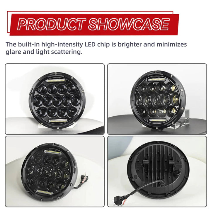 Jeep Smoke Headlights / Head Lamps with Builtin Projectors - Each