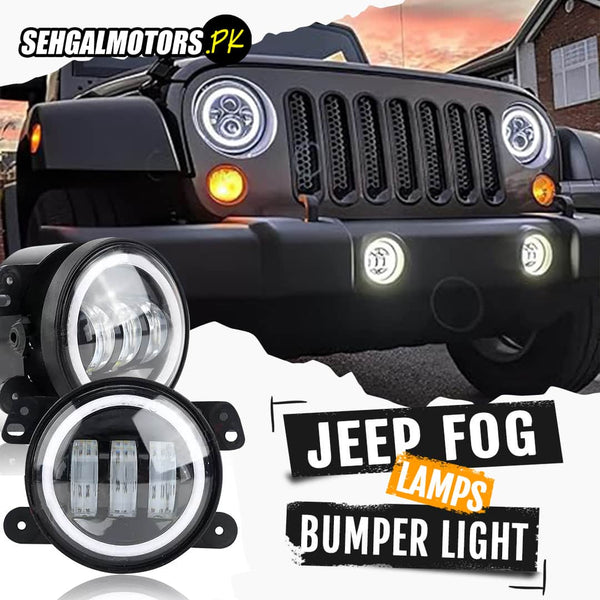 Jeep Fog Lamps Bumper Light Style B Small For Bumper - Pair