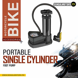 Portable Single Cylinder Motorcycle Foot Pump - Tire Air Compressor Inflators | Manual Air Pump
