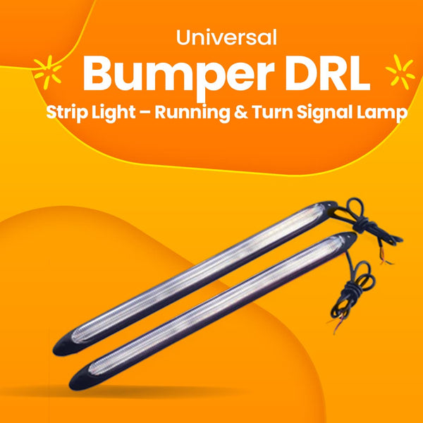 Universal Bumper DRL LED Strip Light – Running & Turn Signal Lamp